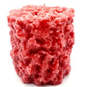 Vintage Pink Frosted Candle New Decorative Collector Unique Hipster 4 in x 4 in